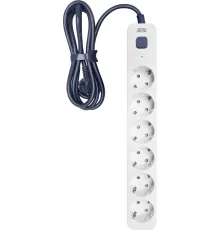 Стабилизатор Powercom SP-06W 5м, 6 розеток, белый/серый