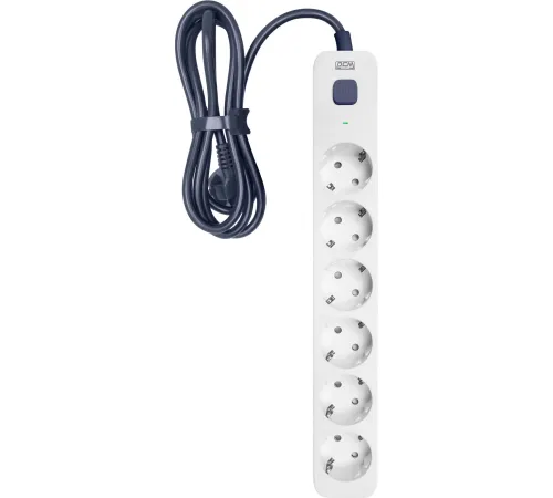 Стабилизатор Powercom SP-06W 5м, 6 розеток, белый/серый