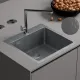 Кухонная мойка Roxen Snake 560220-50-S 50*48 сатин/текстурная поверхность с коландером и дозатором
