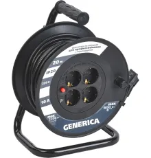 Удлинитель Generica УК20 WKP10-10-04-20-G 20 м, черный