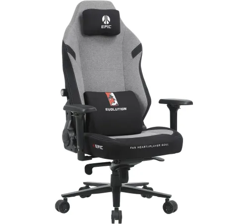 Игровое геймерское кресло Evolution Epic Fabric серый/черный