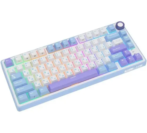 Клавиатура Royal Kludge R75 RGB Taro Milk RK Silver