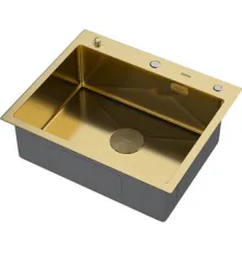Кухонная мойка ARFEKA Eco AR 600*500 POP-UP GOLD PVD NANO