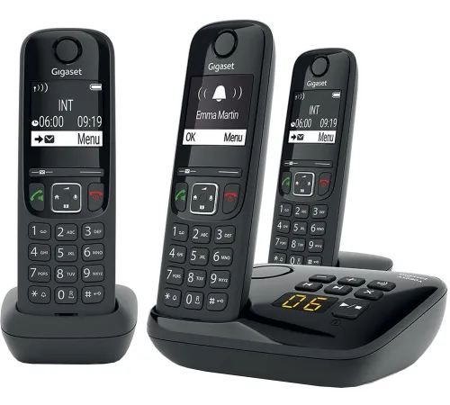 Радиотелефон Gigaset AS690A Trio RUS черный