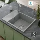 Кухонная мойка Polygran Blade 660 светло-серый