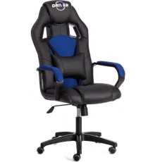 Игровое геймерское кресло TetChair Driver иск.кожа/ткань, черный/синий
