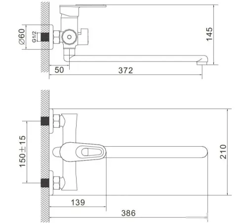 Смеситель Эверест B22-274F