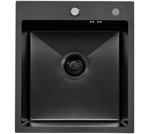 Кухонная мойка Diamond 450*500, коландер, дозатор BLACK DECOR
