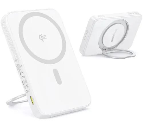 Внешний аккумулятор Baseus PicoGo Qi2 Magnetic Power Bank 5000mAh 20W белый