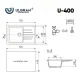 Кухонная мойка Ulgran U-400 344 ультра-черный