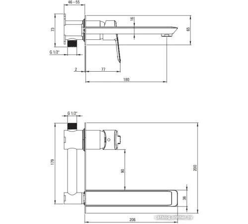 Смеситель Deante Arnika BQA R54L золото