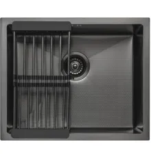 Кухонная мойка Aquaforta 550*450, коландер BLACK DECOR