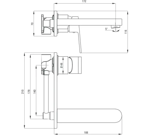 Смеситель Deante Alpinia Gold BGA_Z55L