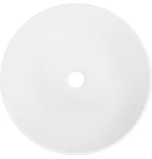 Умывальник Belux Джаз 410 Круг 18, белый матовый/Solid Surface