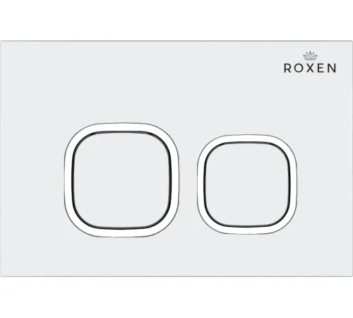 Унитаз подвесной Roxen Vine Tornado в комплекте с инсталляцией StounFix Dual Fresh 6 в 1 979014 кнопка: белый глянцевый