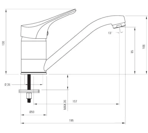 Смеситель Deante Joko BOJ 026M