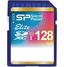 Карта памяти Silicon-Power SDXC Elite UHS-1 Class 10 128 GB SP128GBSDXAU1V10