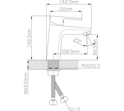 Смеситель Econoce EC0811BL