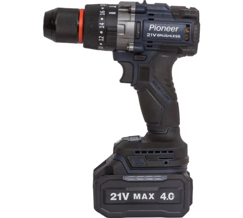 Ударная дрель-шуруповерт Pioneer Tools CID-E2002BL-01 с 2-мя АКБ, кейс