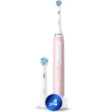 Электрическая зубная щетка Oral-B iO 3 с насадкой Ultimate Clean 4 шт, розовый