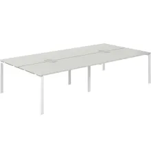 Офисный стол Norden 320х163.8х75 SG.259.SH.63.WH белый/серый бархат