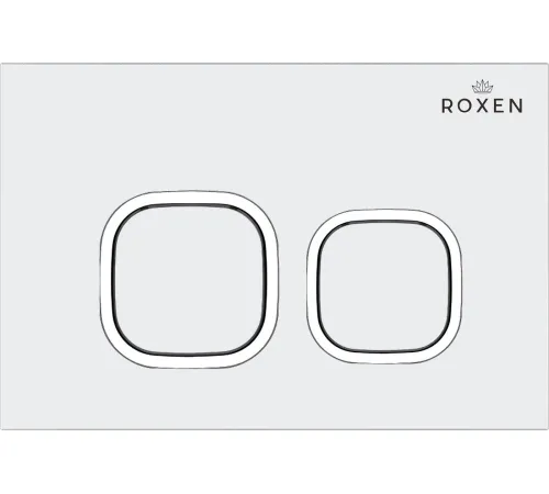 Унитаз подвесной Roxen Royal Matt в комплекте с инсталляцией StounFix Dual Fresh 6 в 1 968265 кнопка: белый