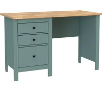 Офисный стол Mio Tesoro Сага 120x56 2.08.06.160.16 темно-бирюзовый/ясень