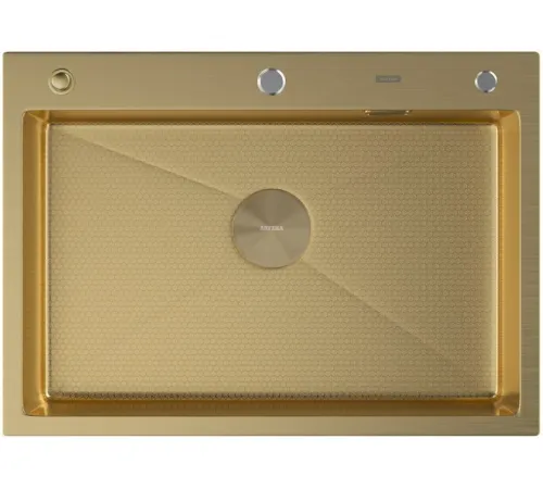 Кухонная мойка ARFEKA ECO AR 700*500 POP-UP GOLD PVD NANO DECOR