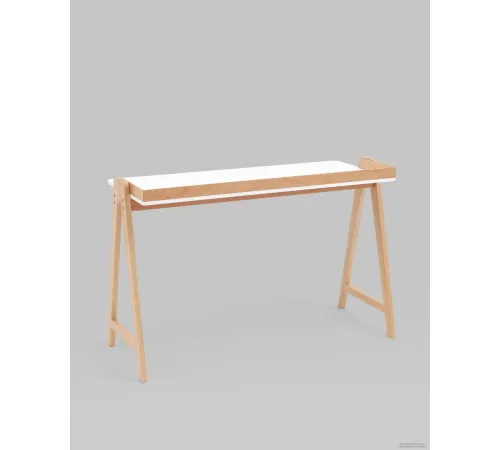Стол Stool Group Pyramid 118x53 T-002-P белый/светлое дерево