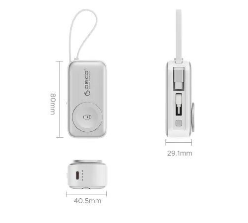Внешний аккумулятор Orico S18-D 5000mAh серебристый
