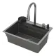 Кухонная мойка Roxen Stage Plus 560250-60-BS многофункциональная 8 в 1 60*48/текстурный графит