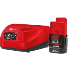 Аккумулятор с зарядным устройством Milwaukee M12 M12NRG-201 4933451900 12В/2 Ач + 12В