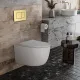 Унитаз подвесной Roxen Vortex в комплекте с инсталляцией StounFix Dual Fresh 6 в 1 968483 кнопка: брашированное золото