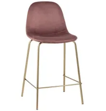 Стул Stool Group Валенсия SN полубарный OS-001CB HLR-44 велюр розовый/золотые ножки