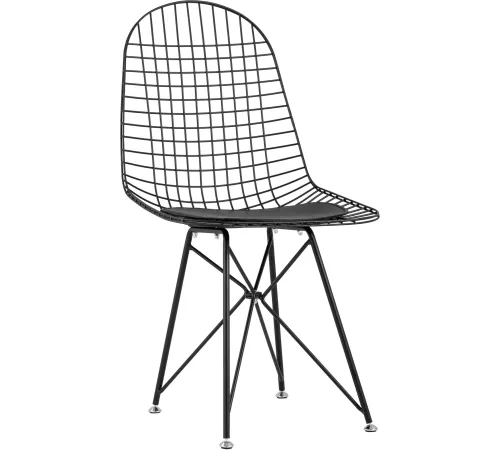 Стул Stool Group Eiffel черный/черная подушка