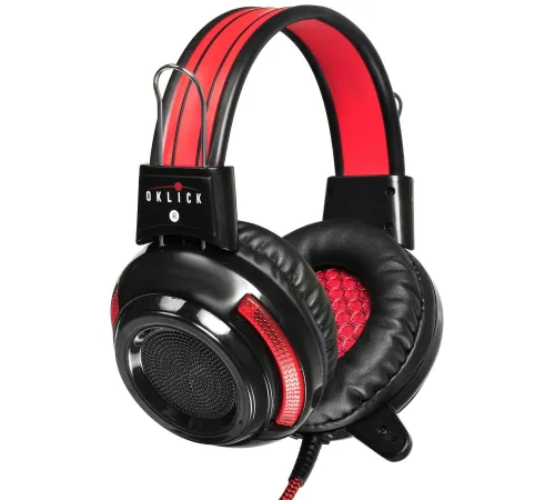 Наушники с микрофоном Оклик HS-G300 Armageddon черный/красный