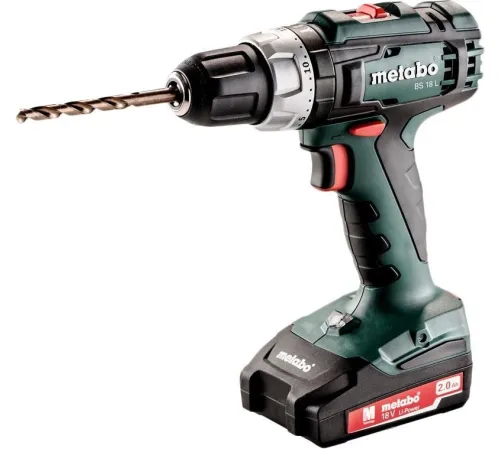 Дрель-шуруповерт Metabo BS 18 L 602321500 с 2-мя АКБ, кейс