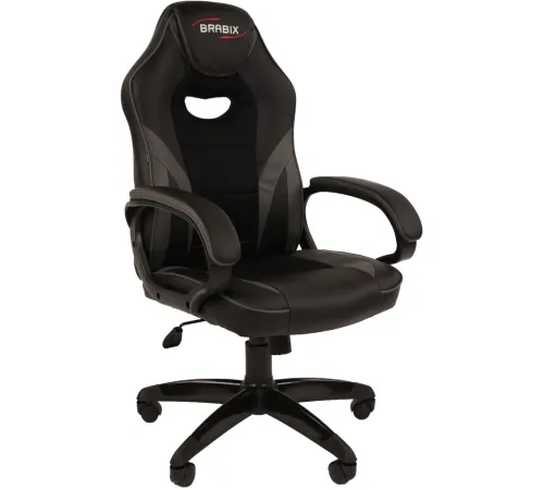 Кресло Brabix GM-161 черный/серый