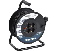 Удлинитель Generica УК40 WKP10-10-04-40-G 40 м, черный