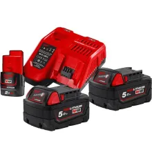 Аккумулятор с зарядным устройством Milwaukee M18 M18NRG-502 4933459217 2 x 18В/5 Ач + 12В/2 Ач + 12-18В