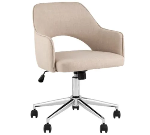 Офисное кресло Stool Group Кларк Clarkson Linen Beige рогожка, бежевый
