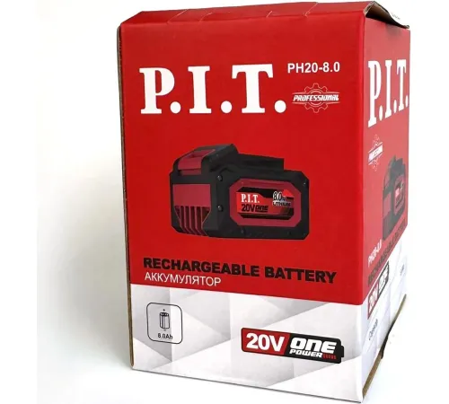 Аккумулятор P.I.T. PH20-8.0 20В/6 Ач
