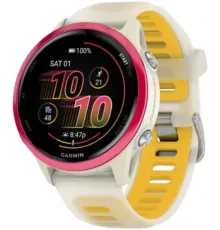 Умные часы Garmin Forerunner 570 42 мм бежевый/розовый