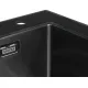 Кухонная мойка ARFEKA ECO AR 500*500 GS BLACK GLASS + BLACK PVD NANO