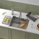 Кухонная мойка Roxen Stage Plus 560250-60-S многофункциональная 8 в 1 60*48/текстурный сатин