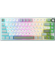 Клавиатура Royal Kludge R75 RGB Sky Cyan RK Silver