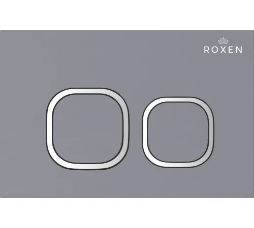 Унитаз подвесной Roxen Royal Matt в комплекте с инсталляцией StounFix Dual Fresh 6 в 1 968280 кнопка: серый бетон