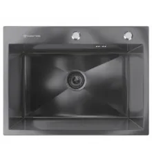 Кухонная мойка Ulgran Steel 60x45 черная брашированная сталь