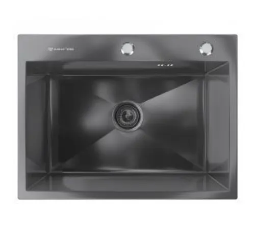Кухонная мойка Ulgran Steel 60x45 черная брашированная сталь