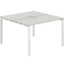 Офисный стол Norden 120х123.8х75 SG.241.SH.63.WH белый/серый бархат